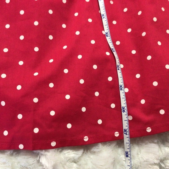 Woman Within Red Sleeveless Polka Dot Tunic 5X - Picture 7 of 10